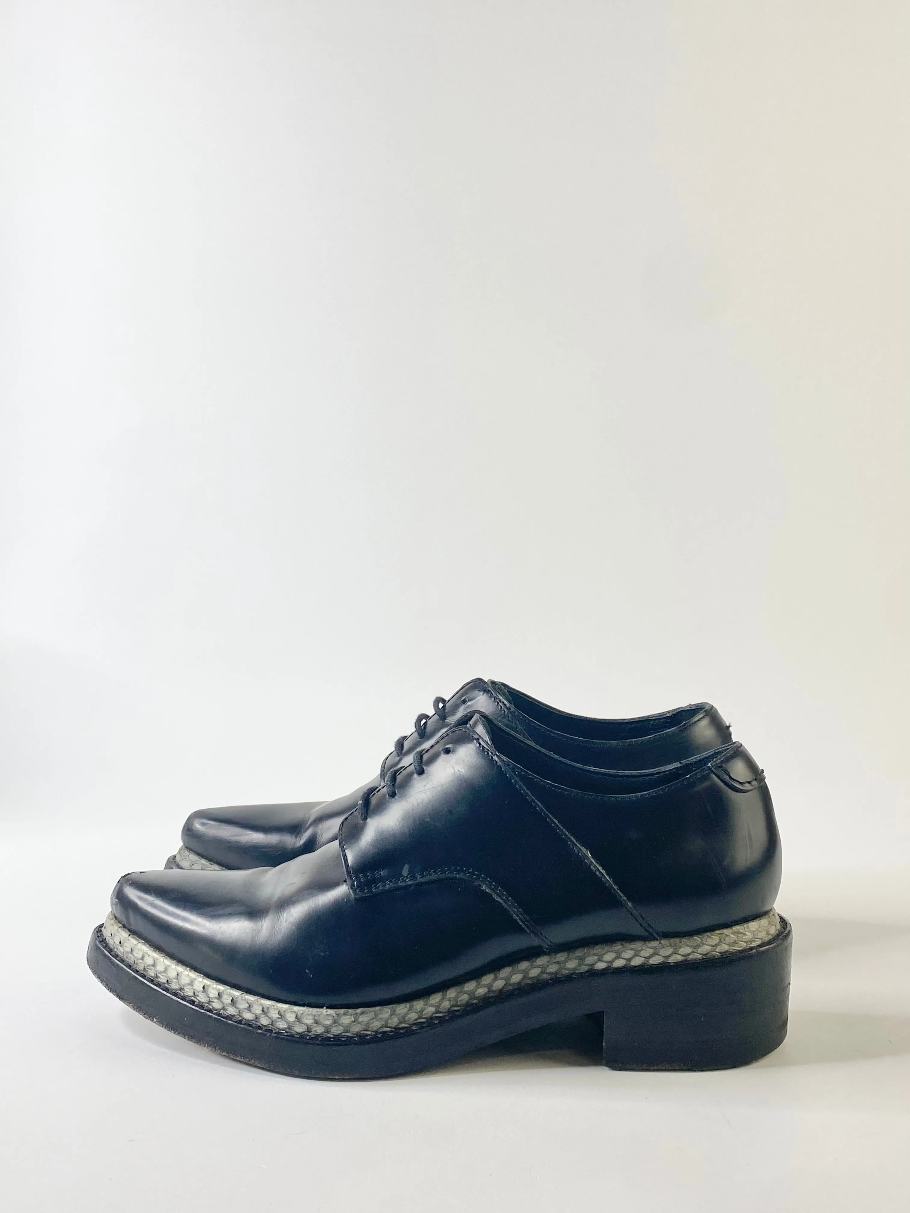 Acne Studios Black 'Lark' Leather Loafers - EU38