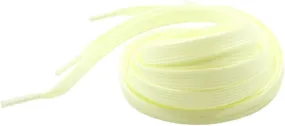 BESPORTBLE 1Pairs Glow Dark Shoelaces Luminous Athletic Flat Shoe Laces for Sneakers and Sports Light Yellow for Night Running and Party Decoration