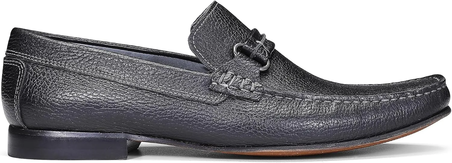 Donald Pliner Donnie Mens Slip-On Loafer - Stacked Heel  Classic Dress Loafers for Men, Memory Foam Insole, Slip-On Shoes for Men, Comfortable Dress Shoes
