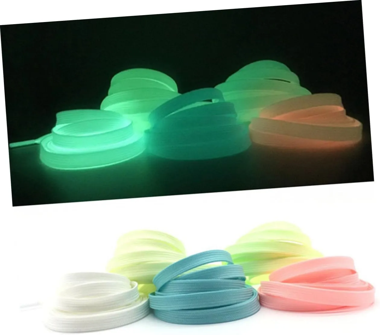 Glow in The Dark Shoelaces Sports Shoe Laces Shoe Athletic Shoelaces Reflective Laces Elastic Laces for