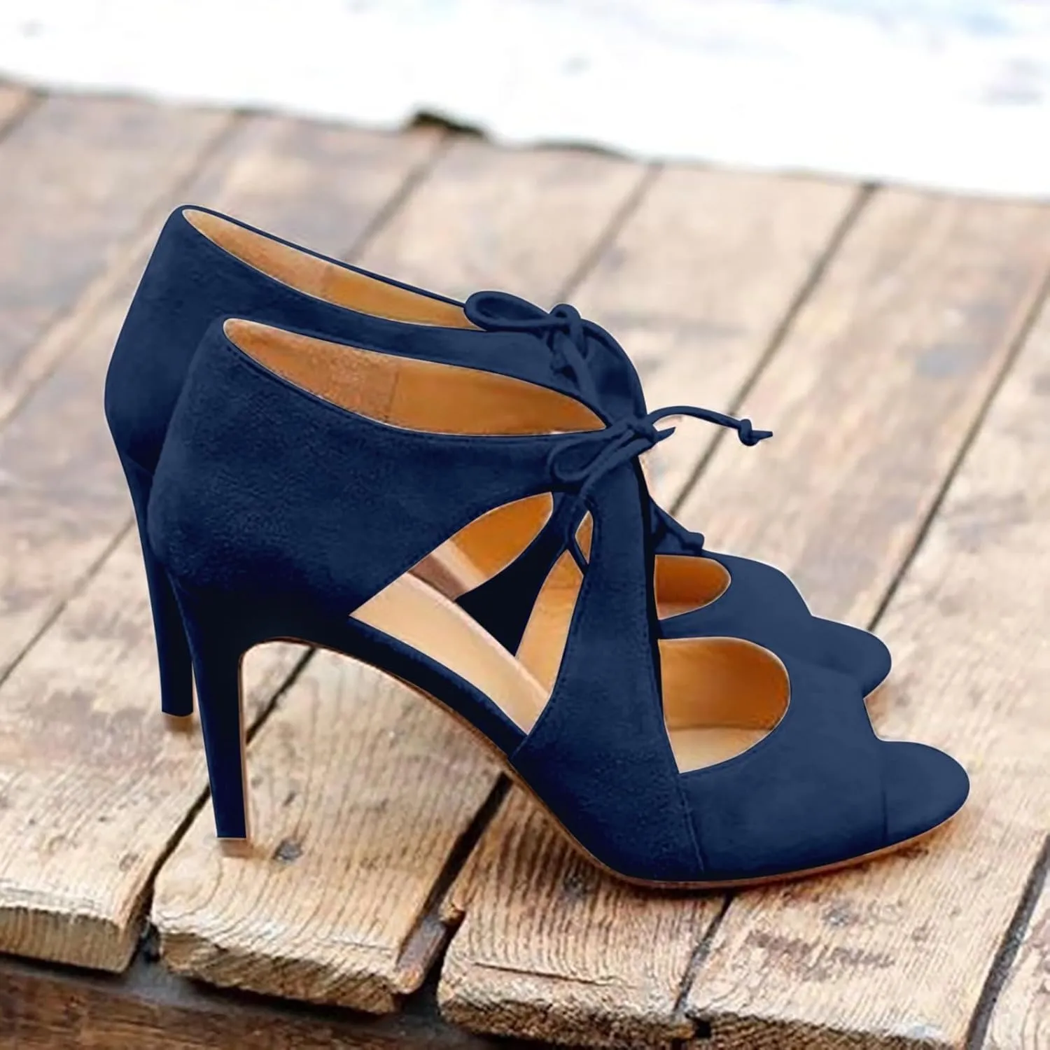 High Heels for Women Crystal Stilettos Heeled Sandals Open Toe Strappy Sexy High Heels Ankle Strap Buckle Heels