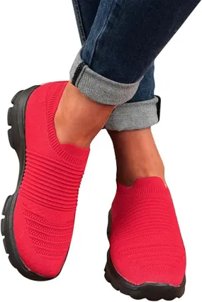 Ladmiple Sneakers For Women Comfortable Shoes Slip On Casual Walking Shoes Dressy Summer Fashion Non Slip Flats Loafers