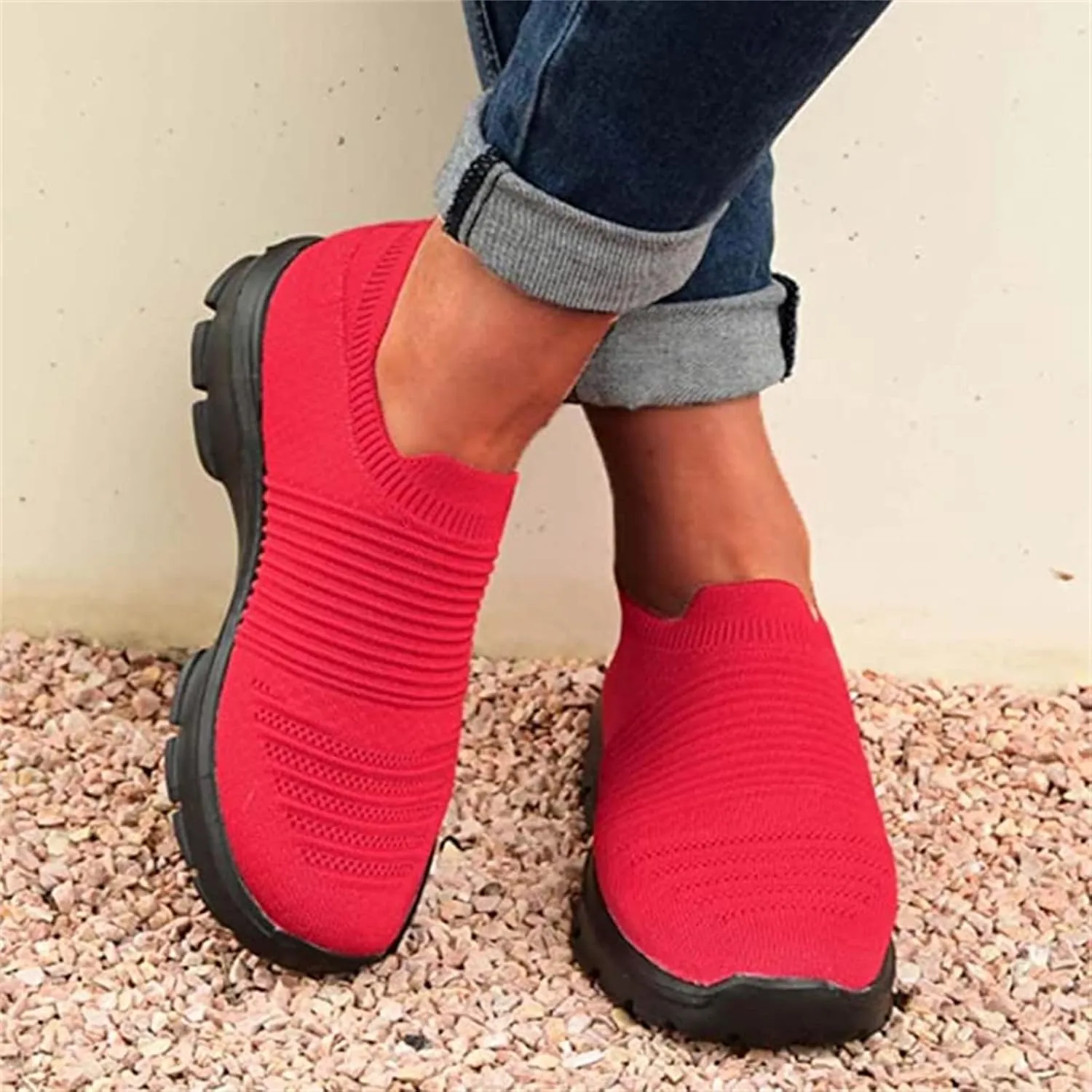 Ladmiple Sneakers For Women Comfortable Shoes Slip On Casual Walking Shoes Dressy Summer Fashion Non Slip Flats Loafers