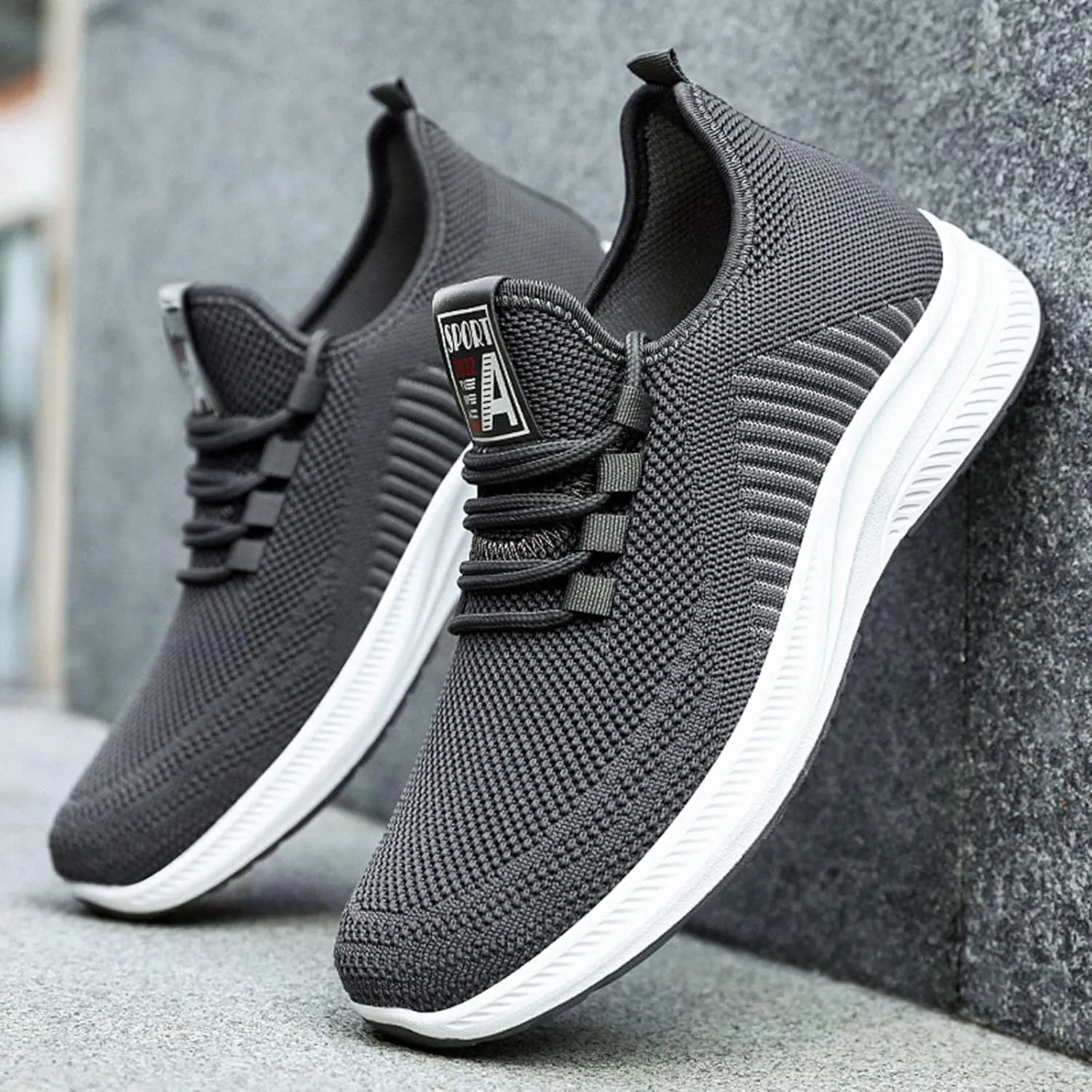 Mens Loafers & Slip-Ons Men Autumn and Winter Comfortable Fashion Lightweight Breathable Soft Solid Color Slip On