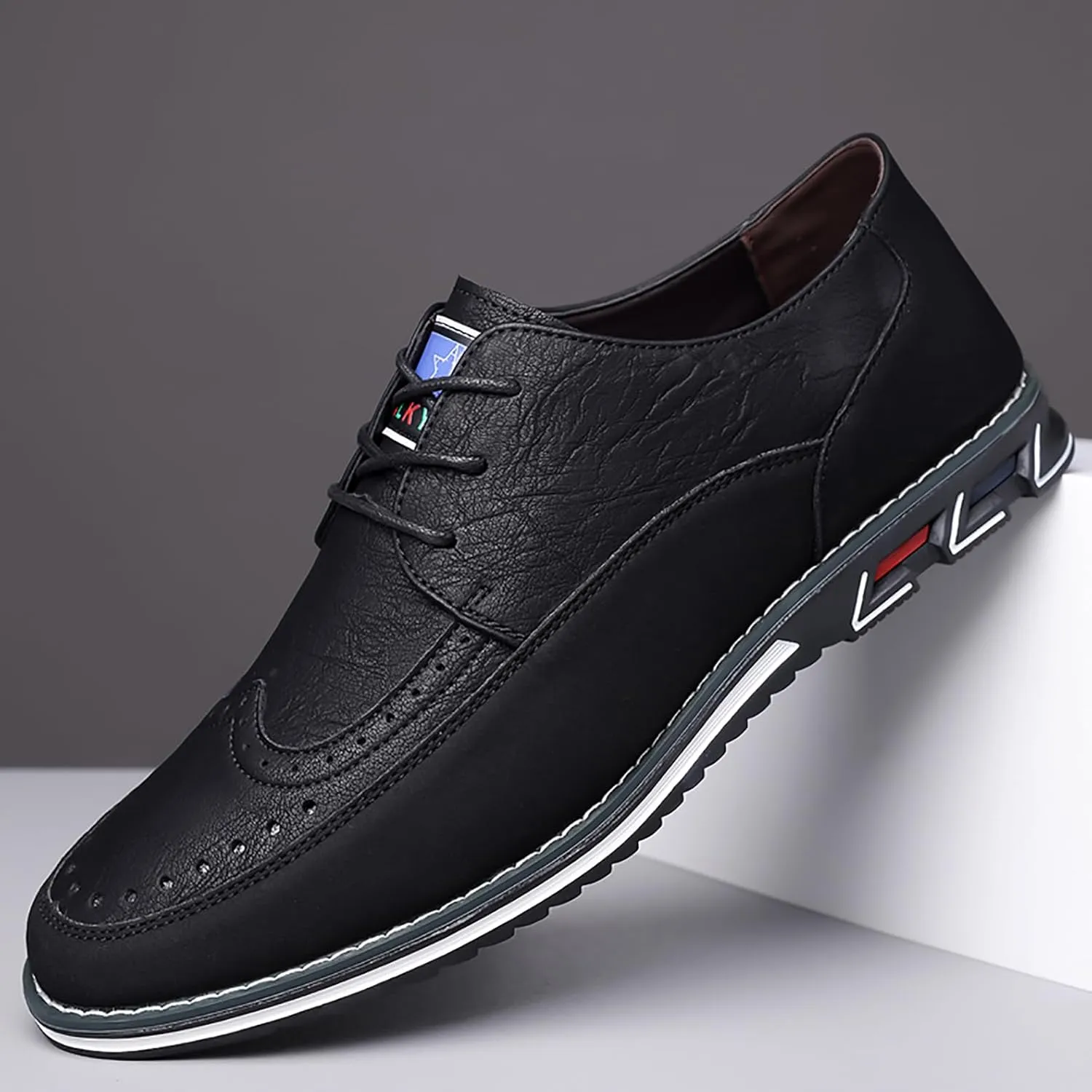 Men's Oxford Shoes Classic Leather Loafers with Business Casual Style Anti-Slip and wear-Resistant Design