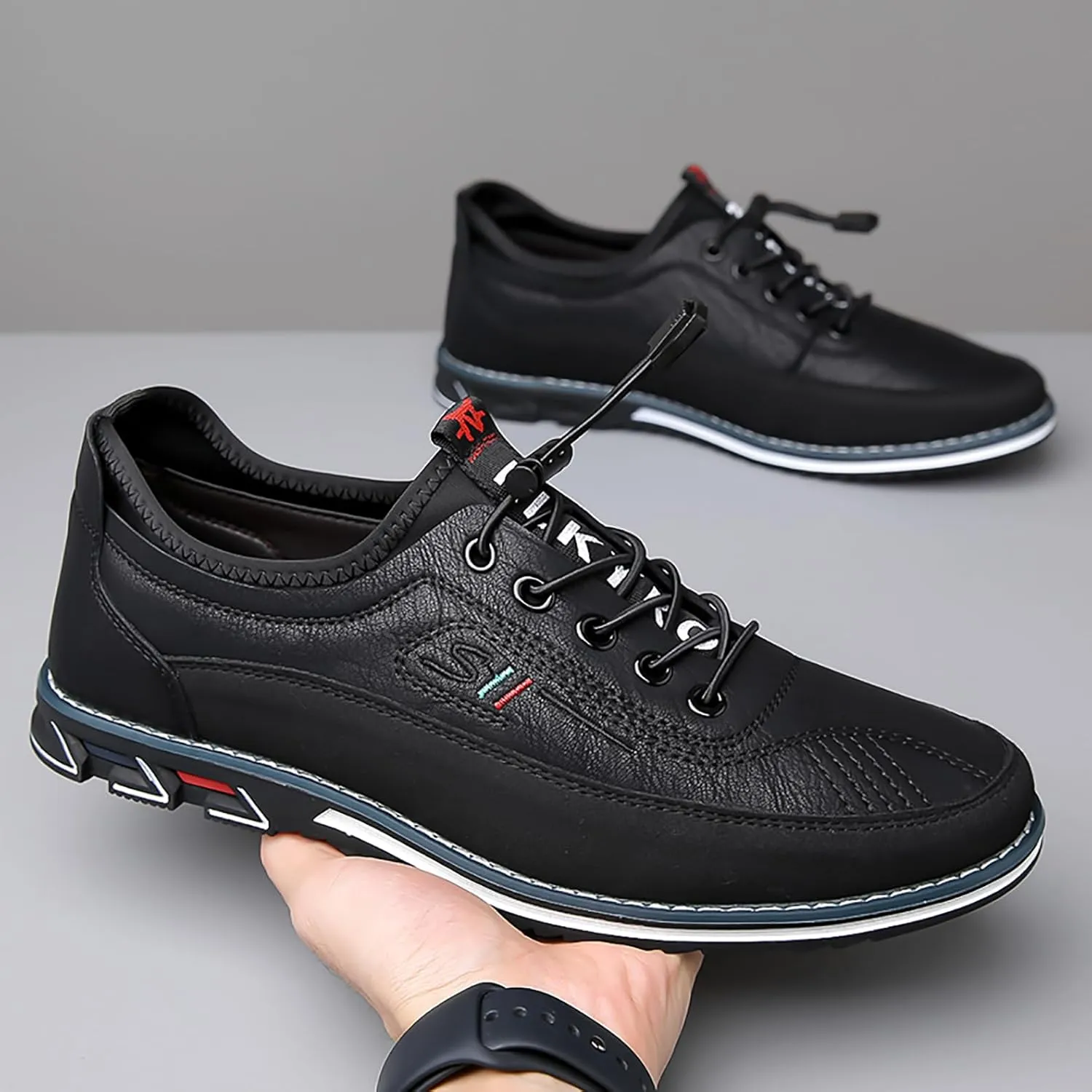 Men's Oxford Shoes Classic Leather Loafers with Business Casual Style Anti-Slip and wear-Resistant Design