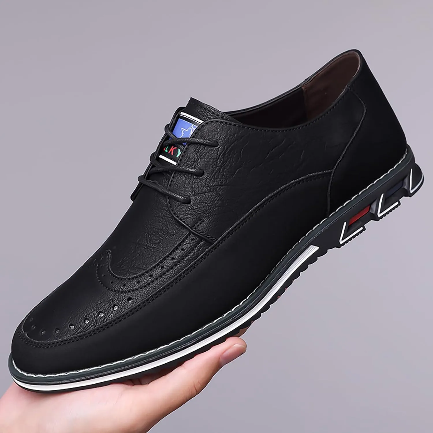 Men's Oxford Shoes Classic Leather Loafers with Business Casual Style Anti-Slip and wear-Resistant Design