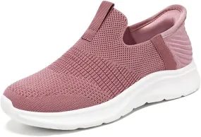Orgone Slip On Sneakers for Women, Womens Hands Free Slip On Running Shoes Non Slip Walking Shoes Lightweight Gym Workout Shoes Breathable Fashion Sneakers