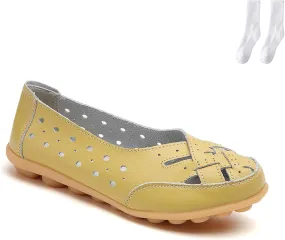 Orthopedic Loafers for Women, Orthopedic Loafers in Breathable Leather, Women's Orthopedic Shoes Sandals