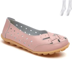 Orthopedic Loafers for Women, Orthopedic Loafers in Breathable Leather, Women's Orthopedic Shoes Sandals