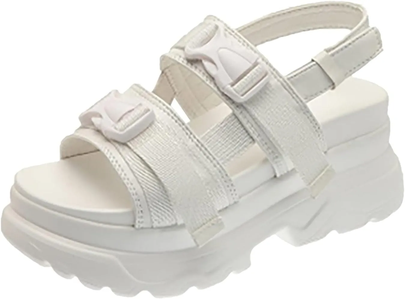 Platform Sandals Women Dressy Crisscross Straps Chunky Block Heel Lightweight Summer Evening Sandals Padded Arch Support 2025 Spring and Summer Vacation