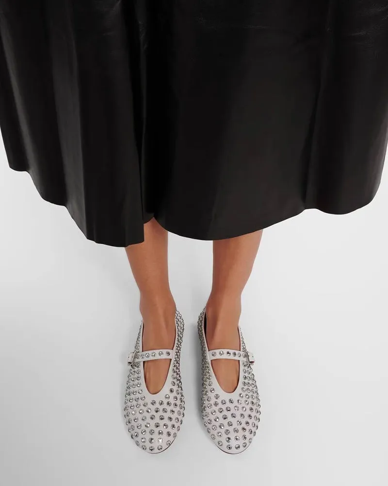 Rhinestone Flats Crystal Studded Mary Jane Loafers