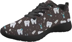 Upetstory Womens Gym Sports Running Fitness Tennis Sneaker Shoes Dental Pattern