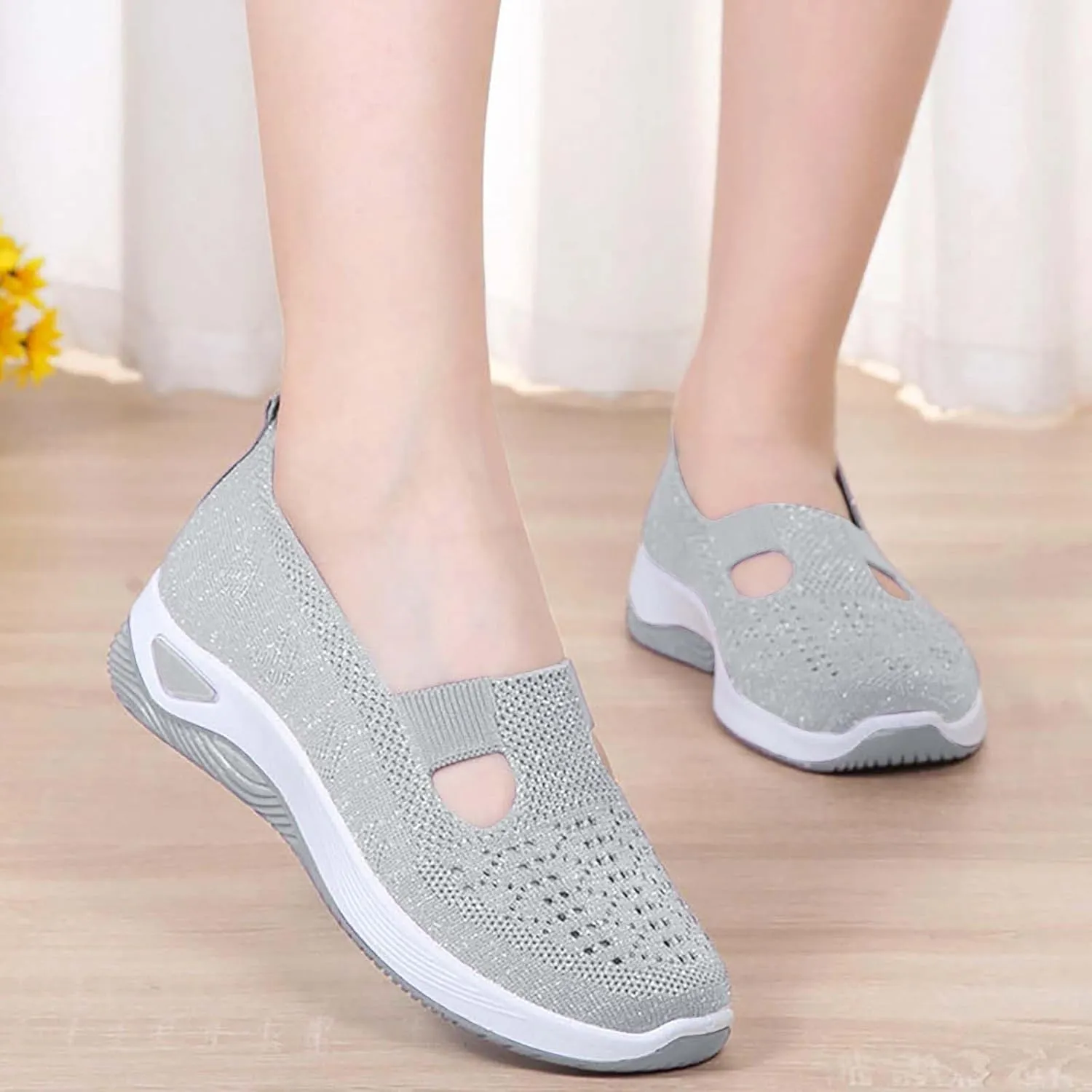 Women's Slip on Sneakers Shoes Woven Orthopedic Tennis Shoes Men Food Service Casual Shoes for Fall High Top Sneakers Tennis Shoe Loafers Casual Slip On